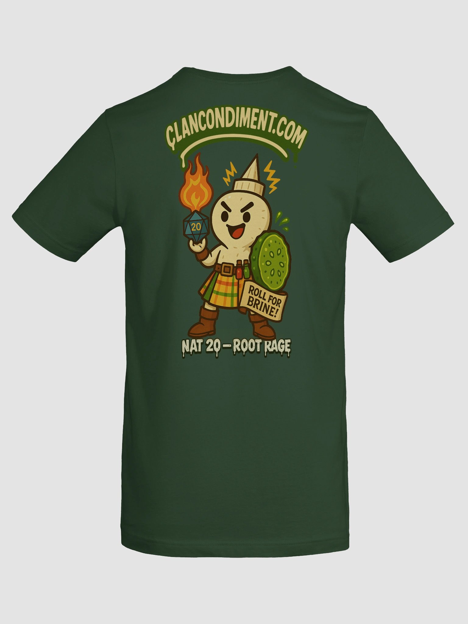 NAT 20 Root Rage Horseradish Tee | Tabletop RPG T-Shirt product image (3)