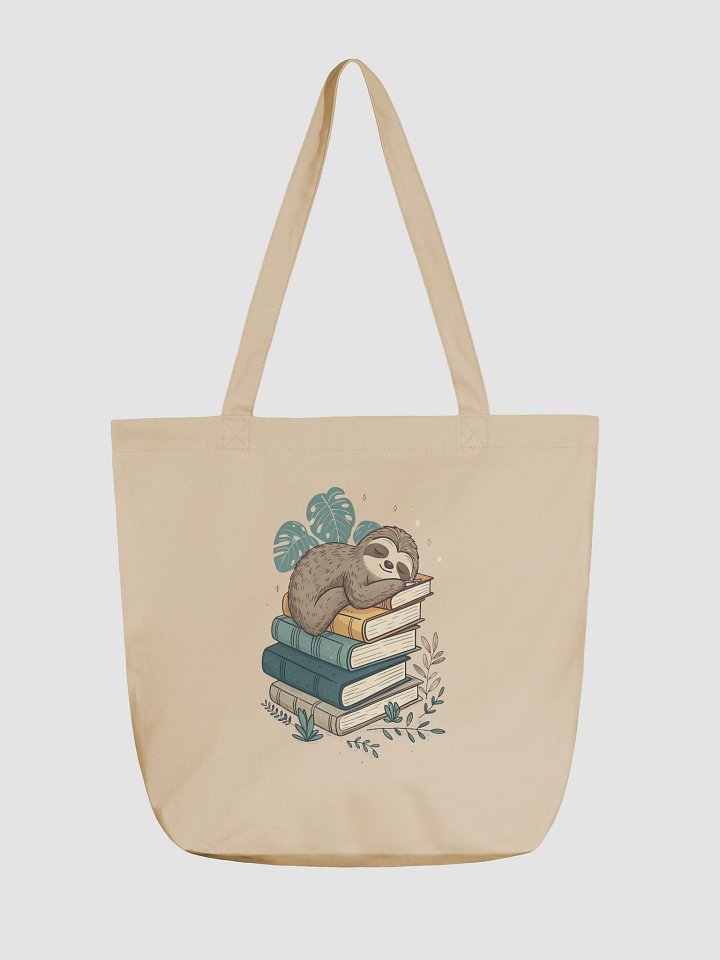 bookish Cozy sloth Eco-Friendly Tote Bag product image (1)