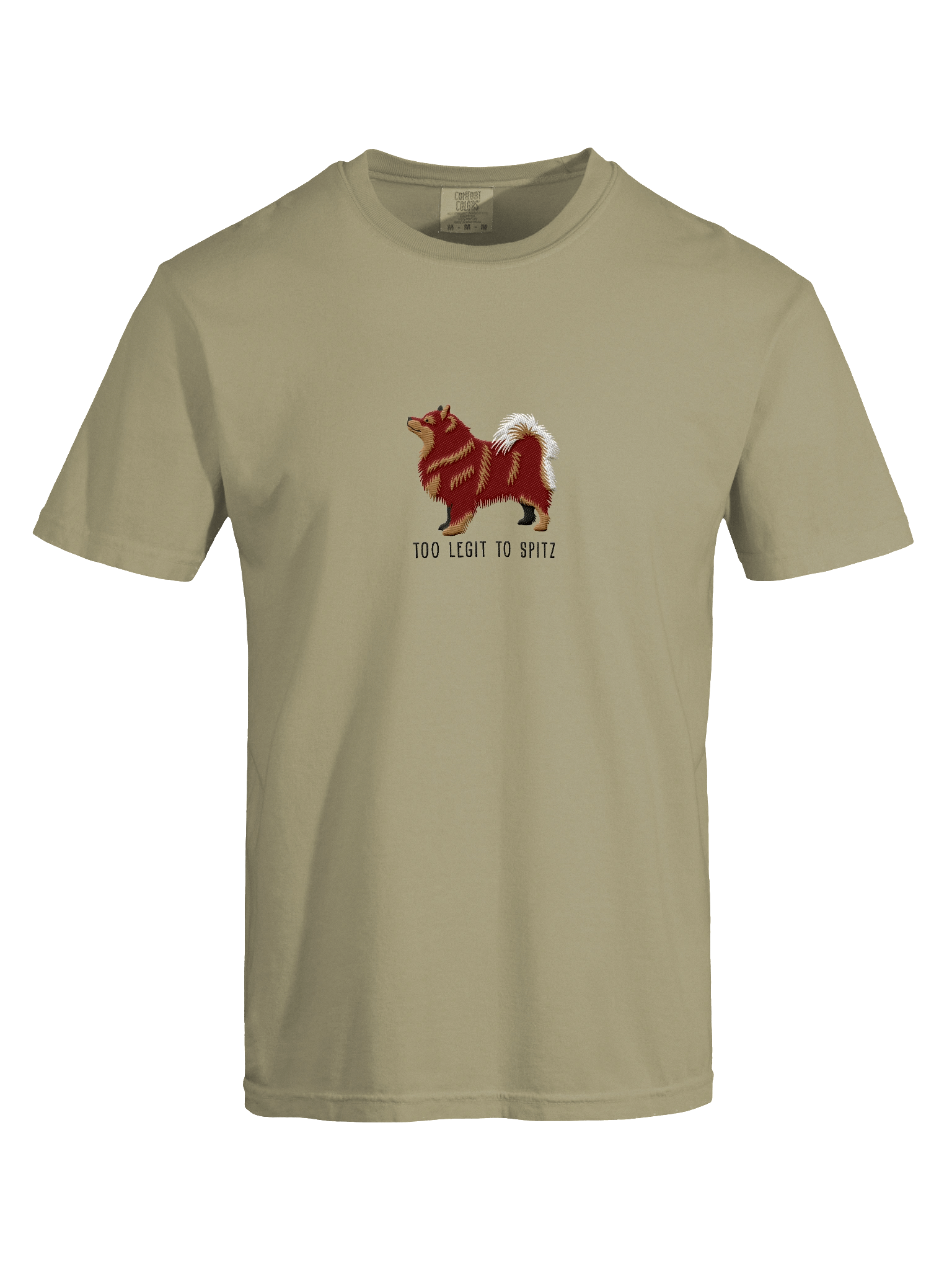 Too Legit to Spitz T-Shirt(Embroidered) of a Finnish Lapphund(Chocolate & Tan) product image (38)