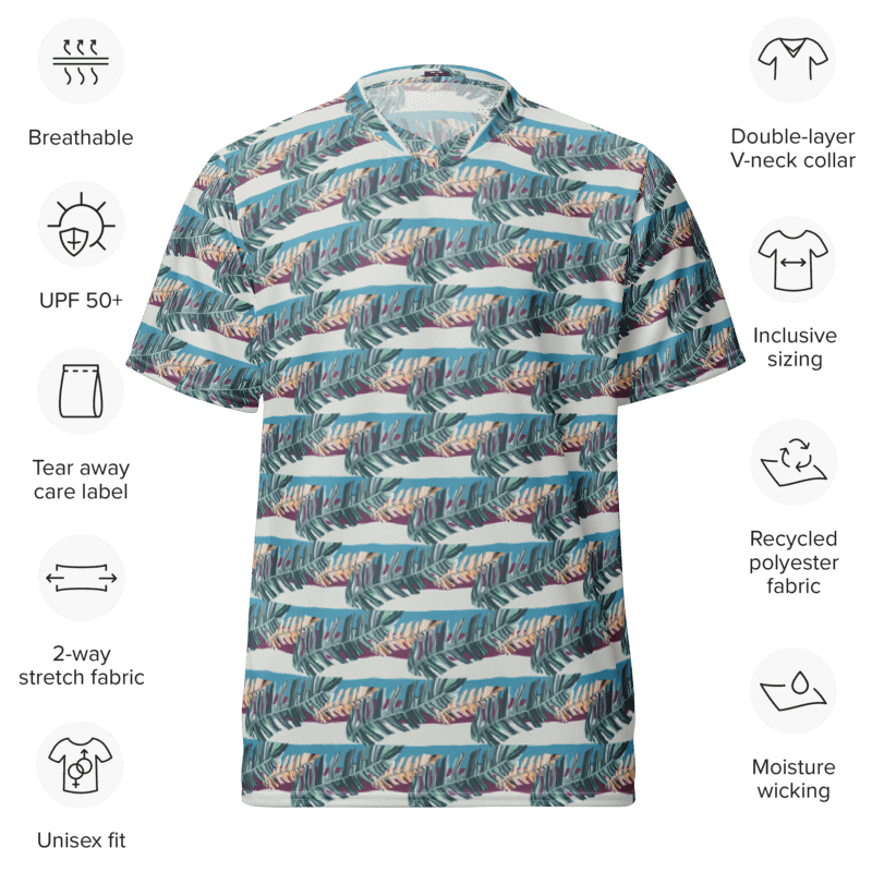 Tropical Stripes | Recycled Unisex Sports Jersey product image (7)