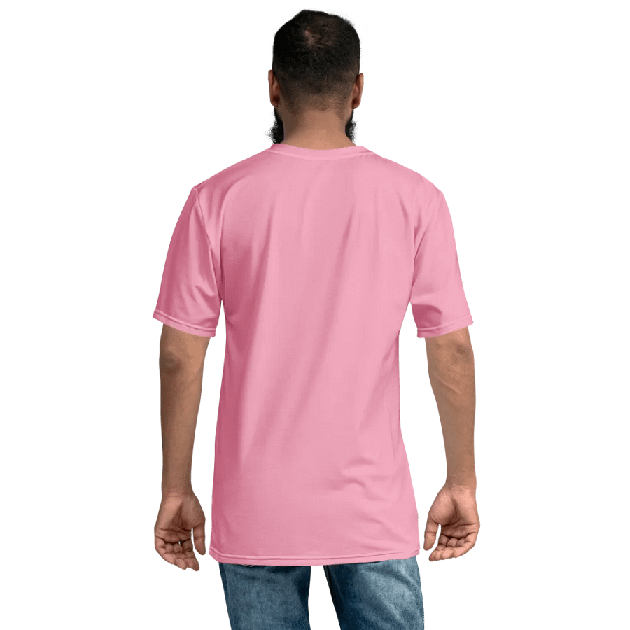 Plain Bubblegum Pink Soft Summer Men's Crewneck Polyester Heavyweight Premium T-Shirt by Treasure Pie product image (8)