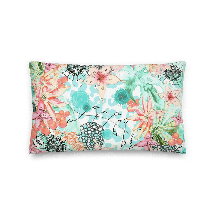 Tropical Dreams -Floral Fiesta Premium Pillow product image (2)