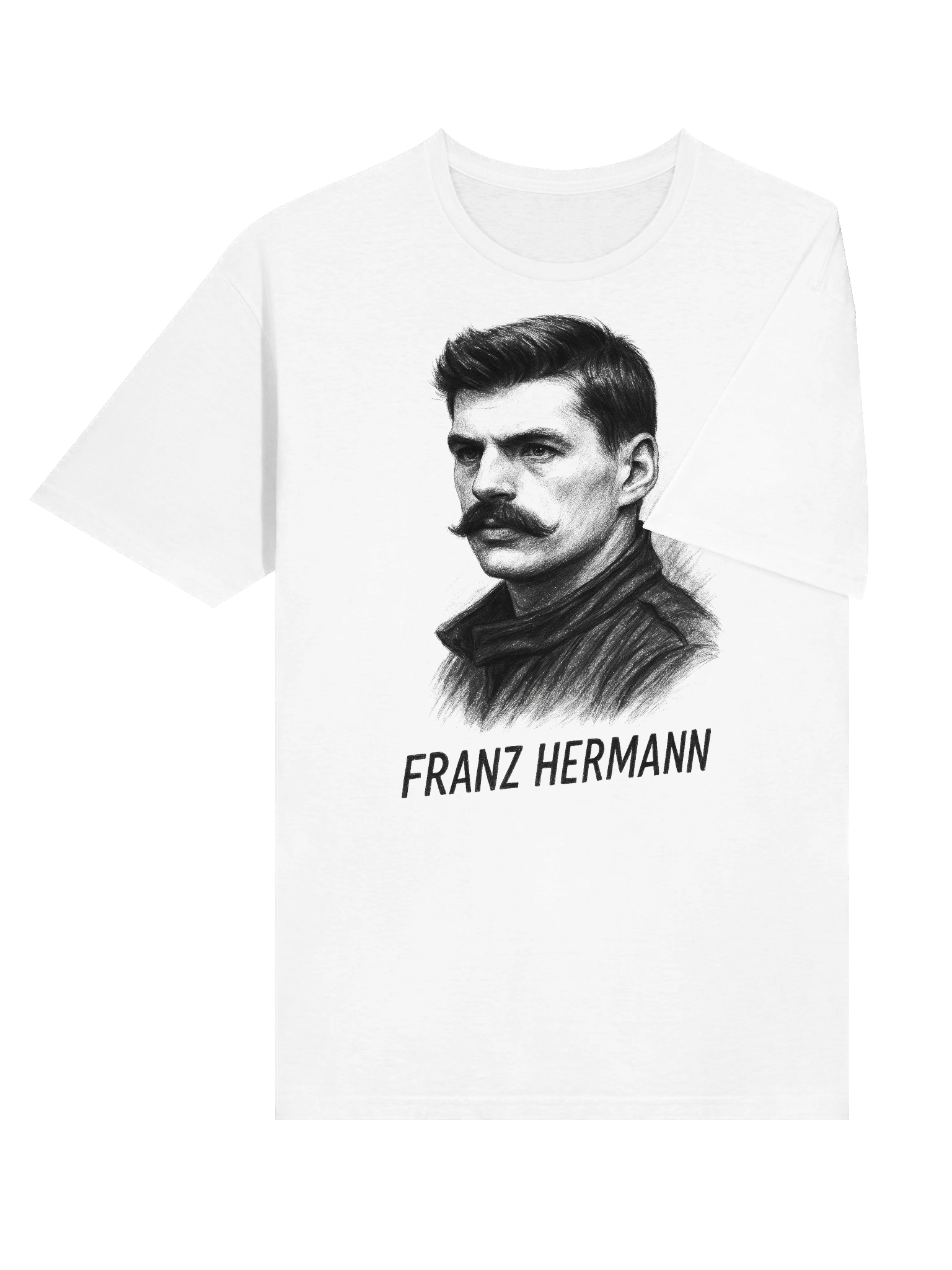 Vintage Franz Hermann Monochrome Portrait T-Shirt product image (6)