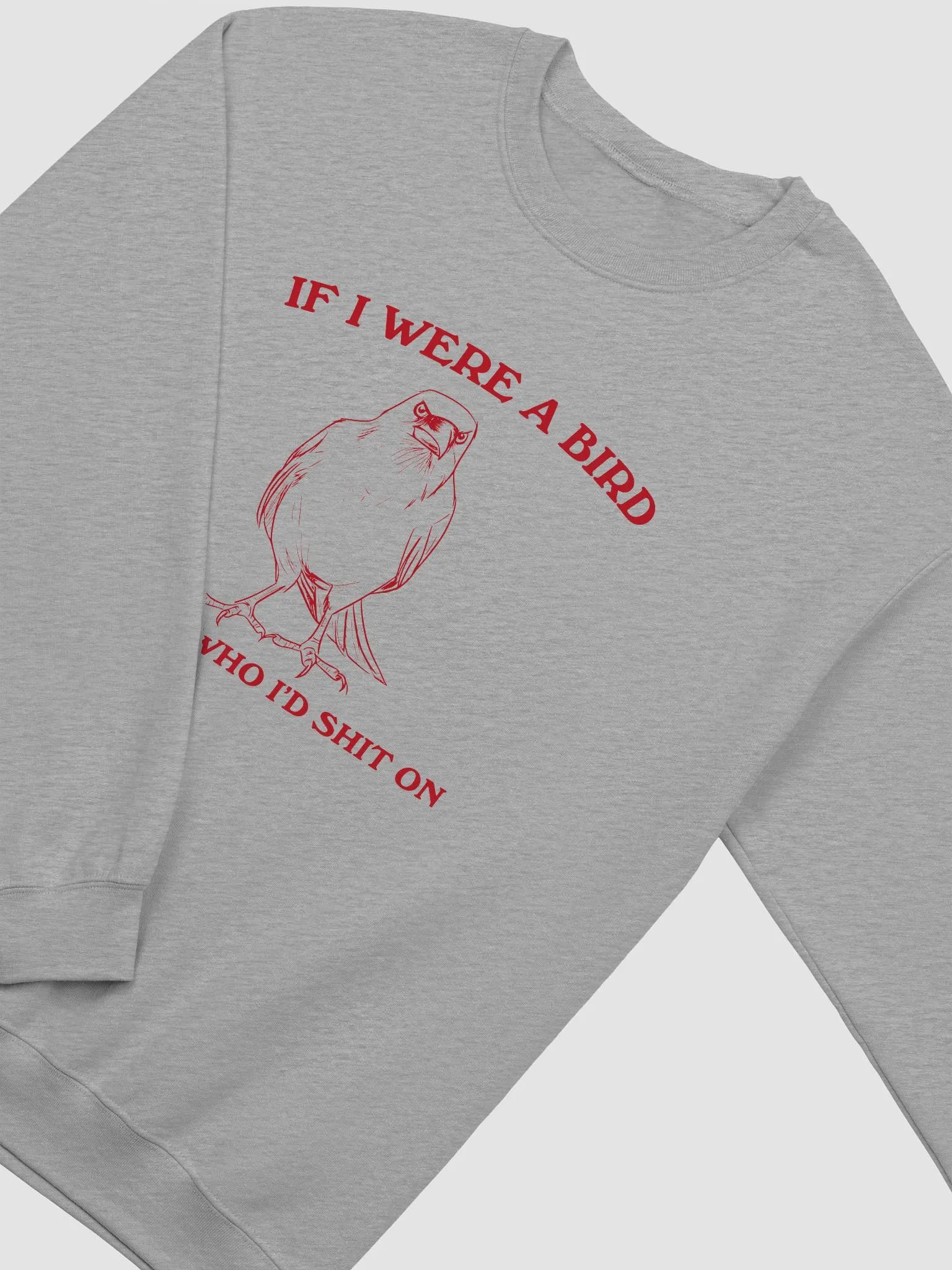 If I were a bird I'd know who to shit on Crewneck product image (2)