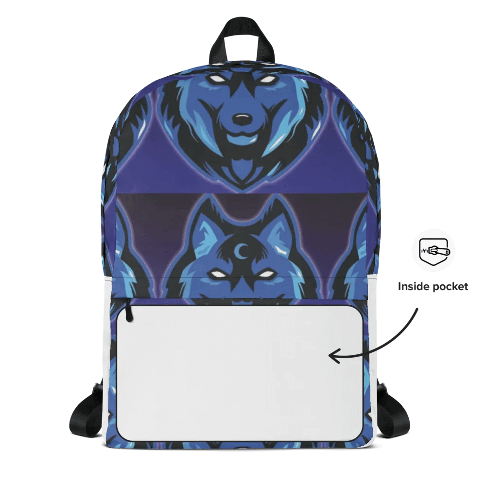 Phoenix Fire Blue Moon Wolf Backpack product image (9)