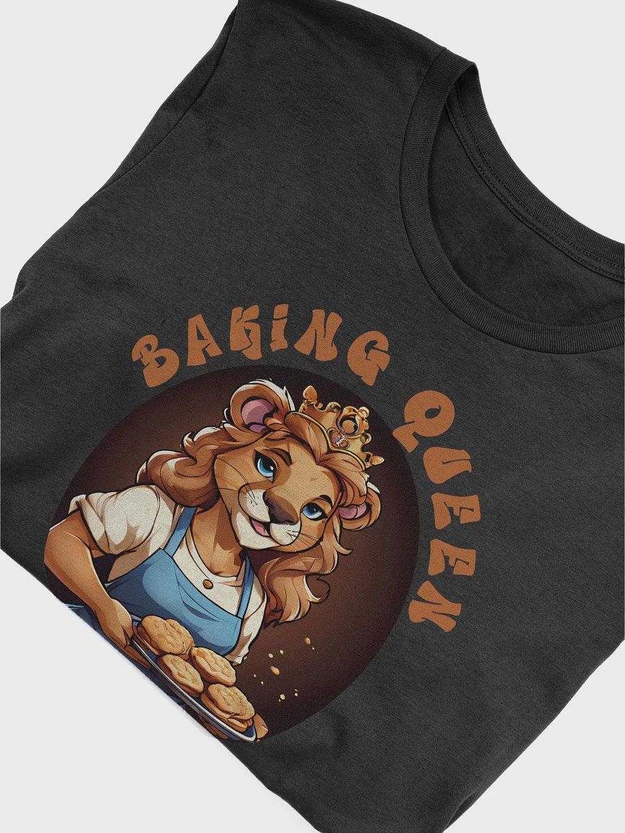 Baking Queen Funny T-Shirt | Fun Lioness Baking Tee with Apron and Cookies product image (4)