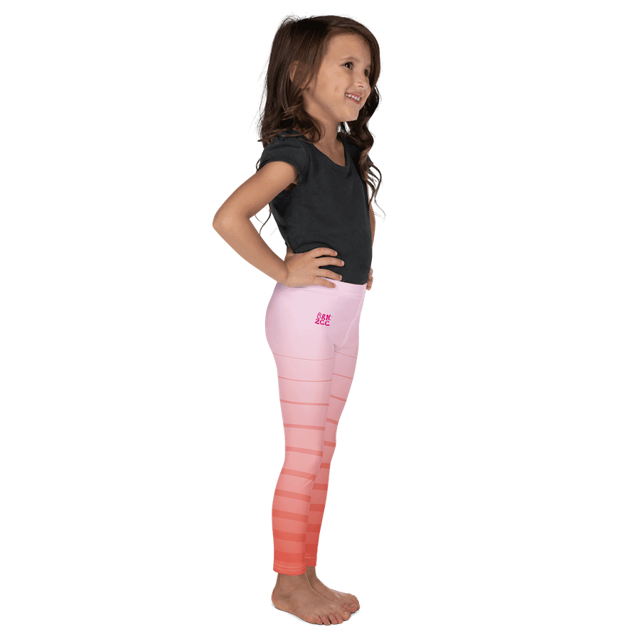 🎨Girls’ | Little Kids | Cape Cuties by BRN.2C.C.™| Leggings 💫| Pink Logo on Pink Horizontal Lines product image (5)