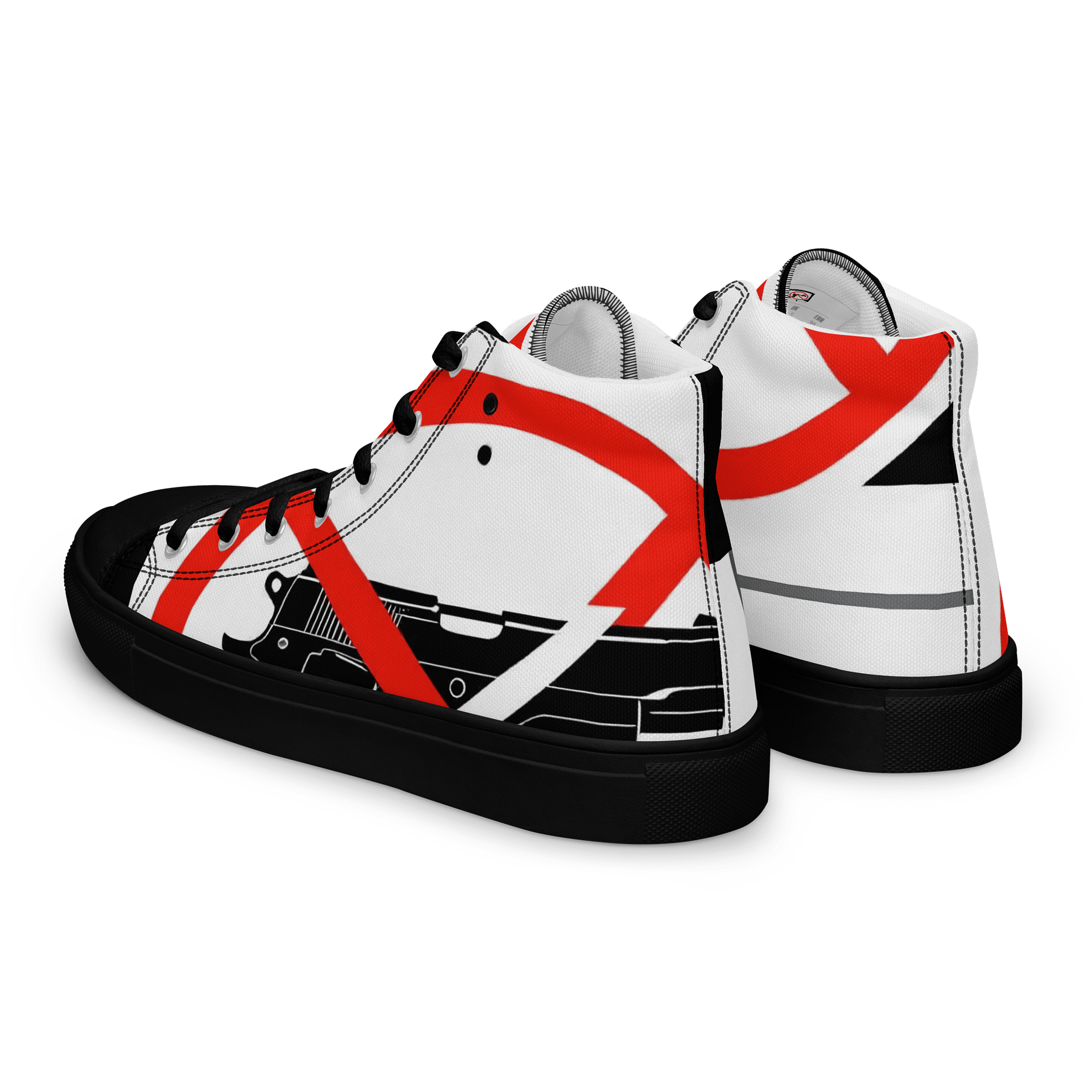 No Guns Allowed Women's High Top Canvas Shoes product image (5)