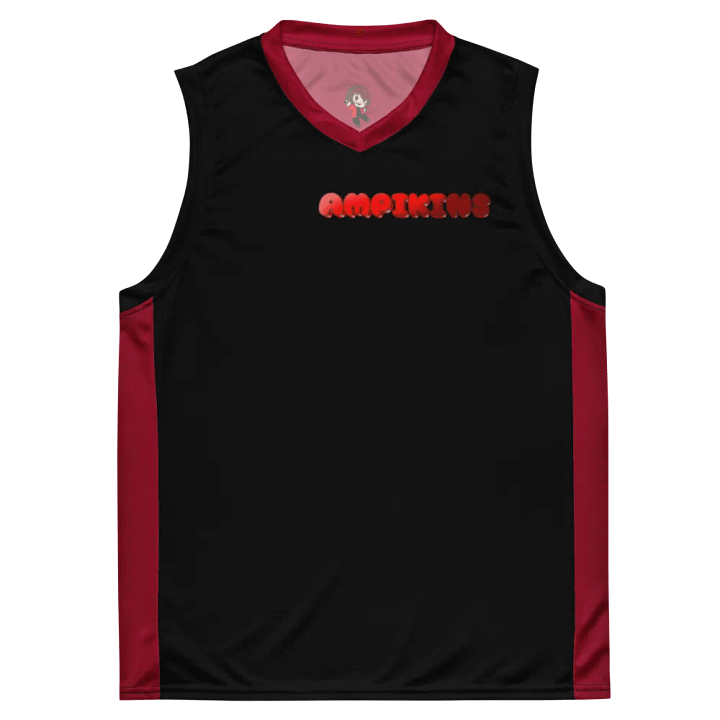Reflective Red AMPIKINS Unisex Basketball Jersey product image (2)