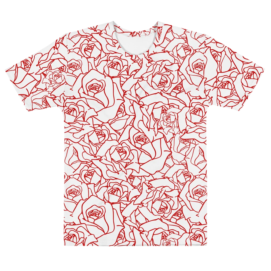 Loads of Roses · white-red crew neck t-shirt product image (19)