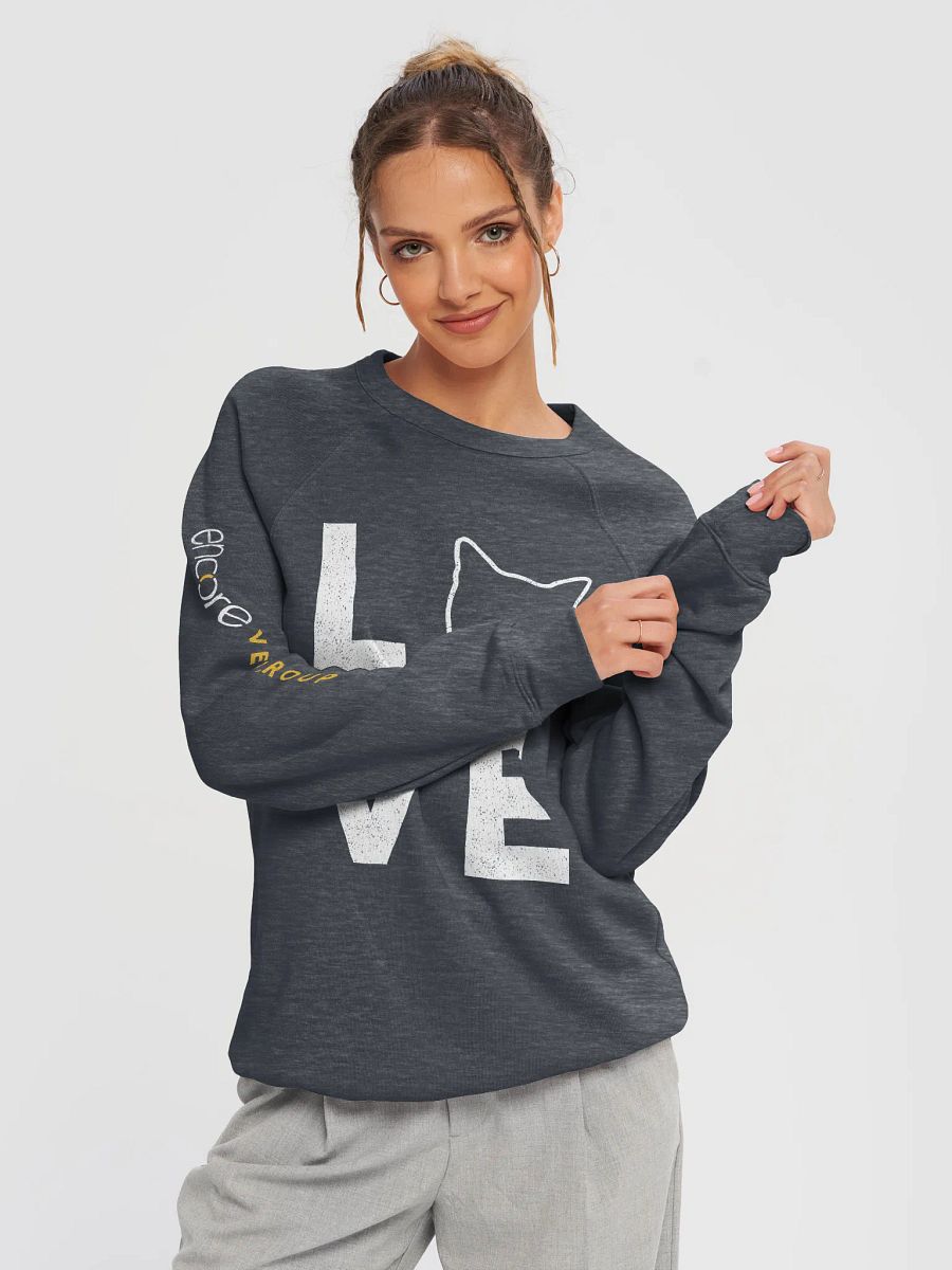 Encore Cat Love Bella & Canvas Sweatshirt product image (3)