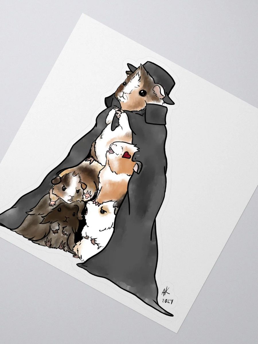 Five Guinea Pigs in a Trench Coat Sticker product image (2)
