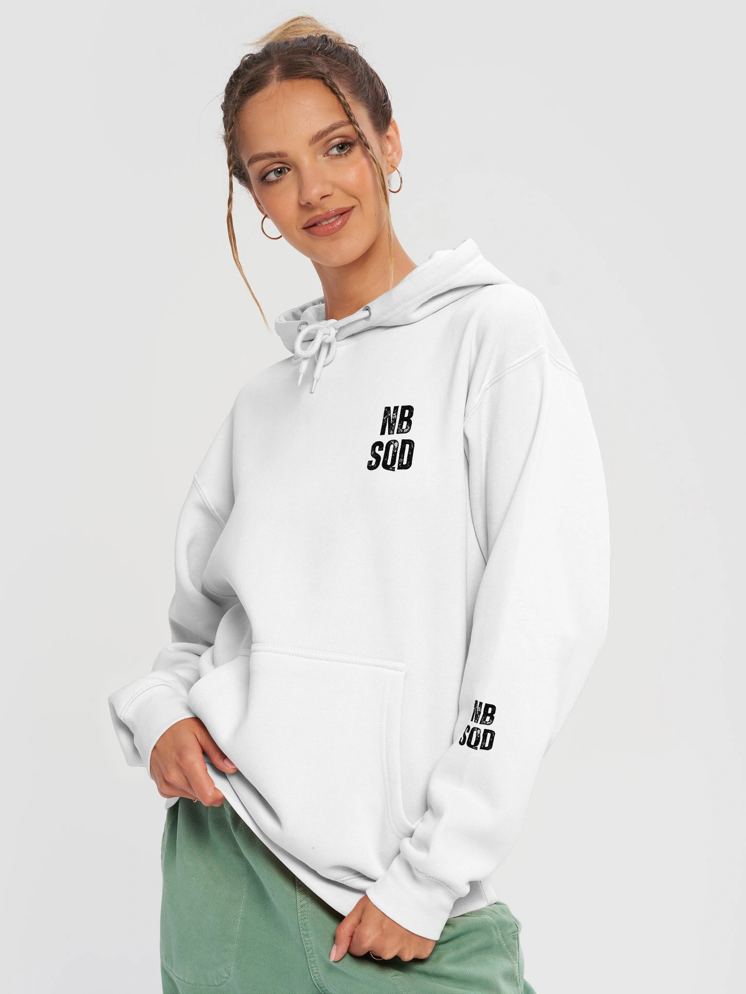 Official Noobsquad Ladies White Hoodie product image (3)