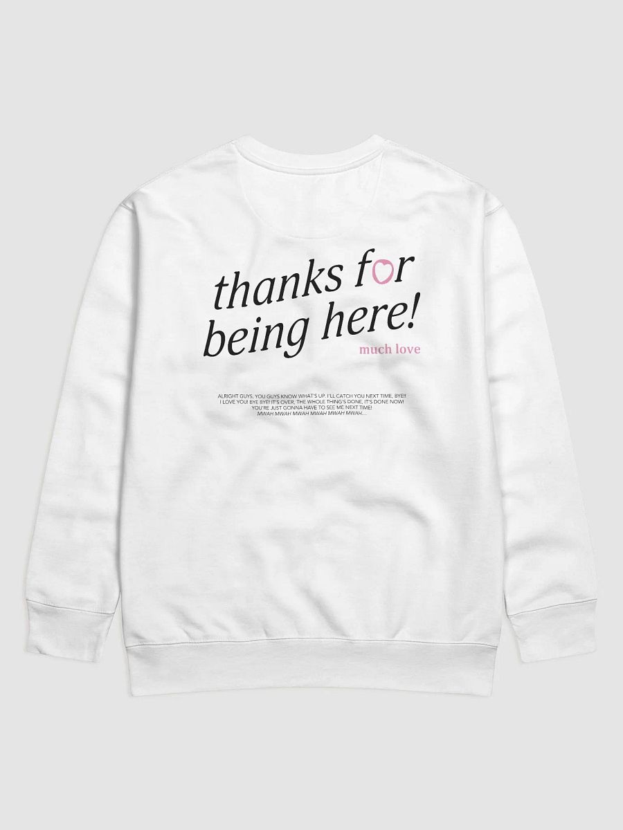 thanks for being here! Sweatshirt (Pink) product image (3)