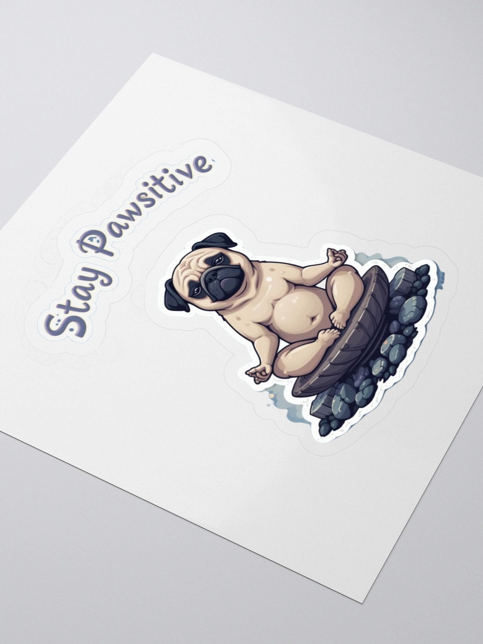 Pawsitive Pug Meditation Stickers product image (3)