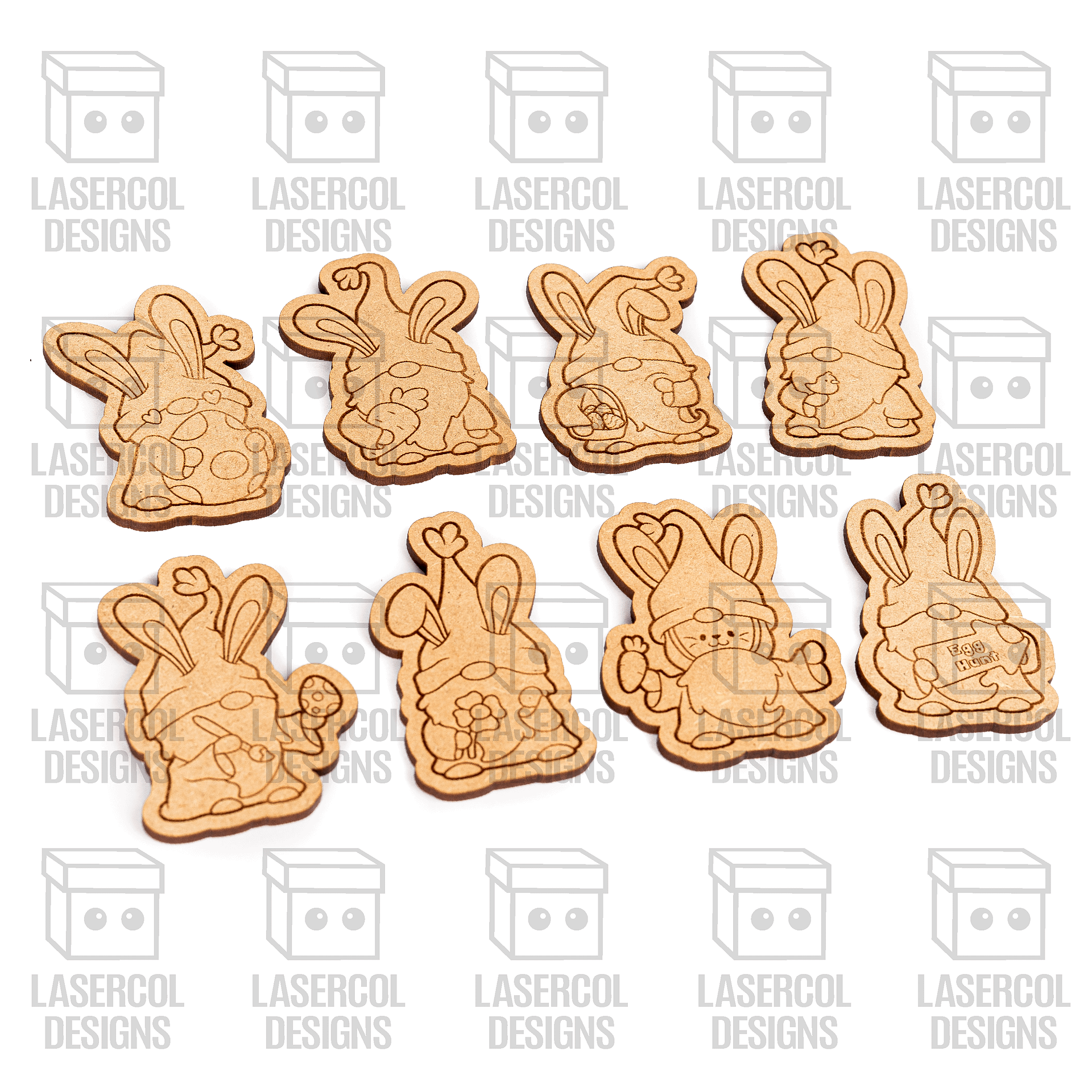 Easter Gnomes Set 1 Paint Kit DIY Cut Outs - Laser Cut Files product image (3)