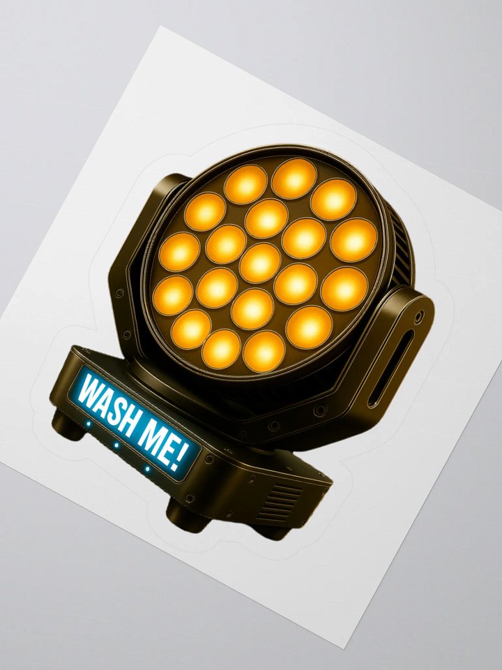 Theatrically Jerry: "Wash Me" Amber LED Stage Wash Light Stickers product image (4)