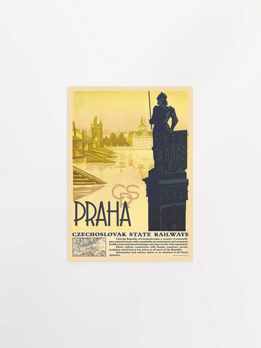 Prague Czech, 1920s — Retro travel poster, vintage travel print product image (7)