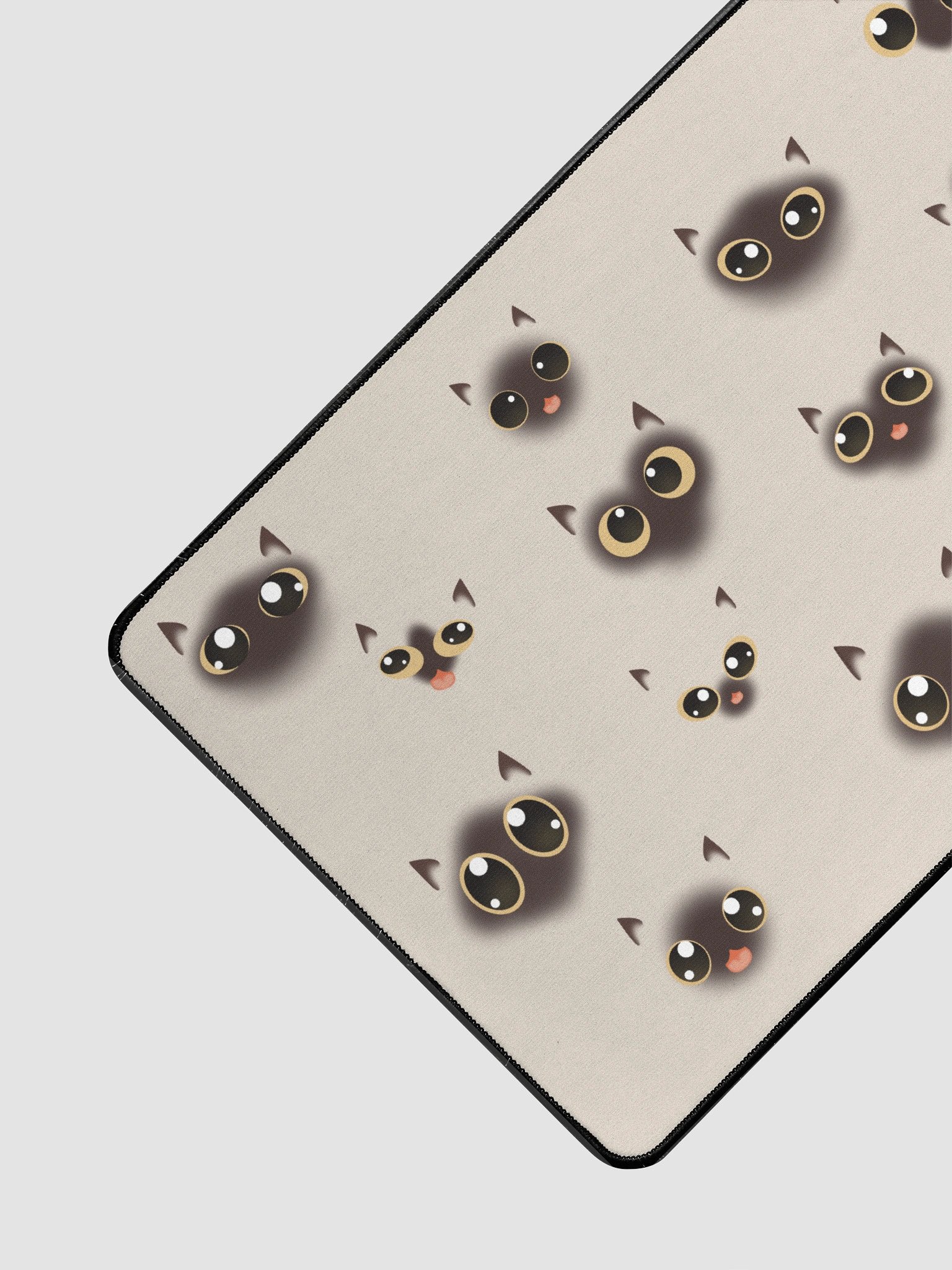 Cute Siamese Cat Faces (Yellow Eyes) Desk Mat 15.5" x 31.5" product image (3)