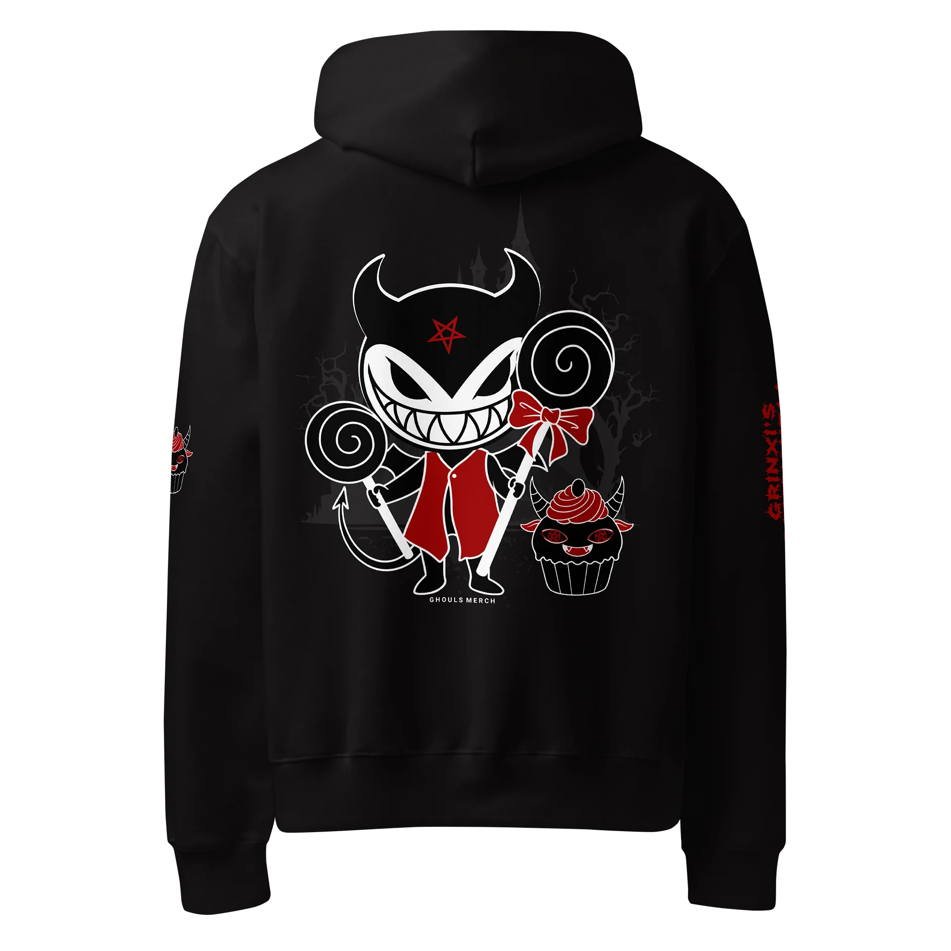 Grinxi's Devilish Delights Unisex Oversized Hoodie product image (2)