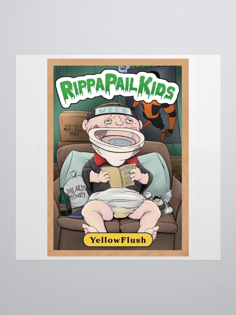 RippaPail Kids Yellow Flush Sticker product image (1)