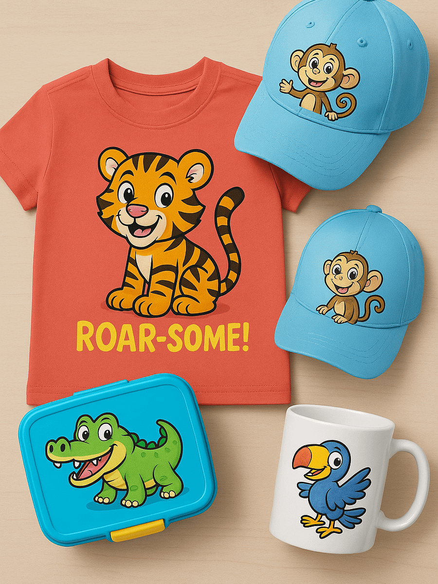 40+ Funny Jungle Animals Vector Graphics Instant Download product image (7)