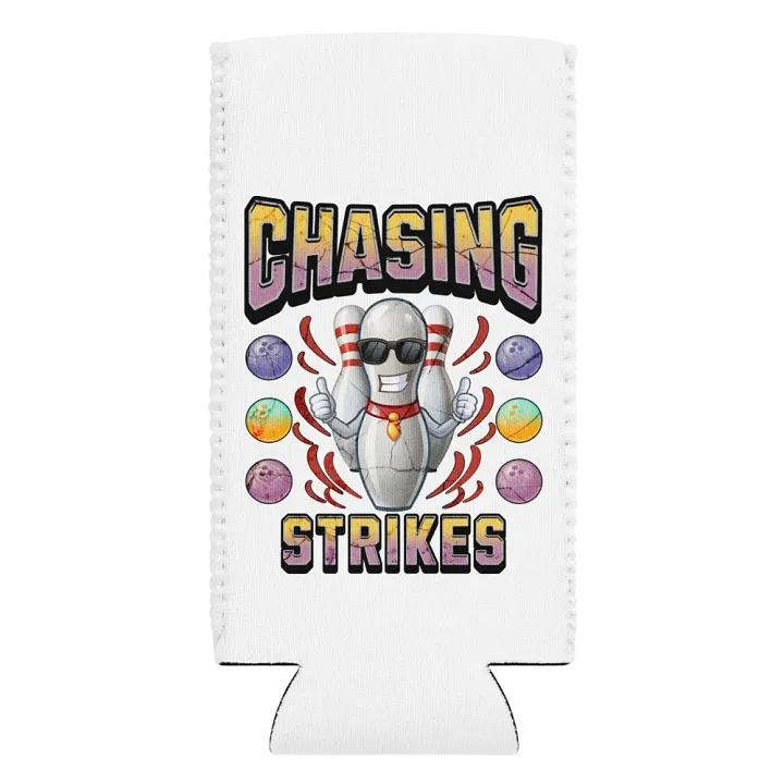 Chasing Strikes Bowling Pin Coozie Can Cooler product image (2)
