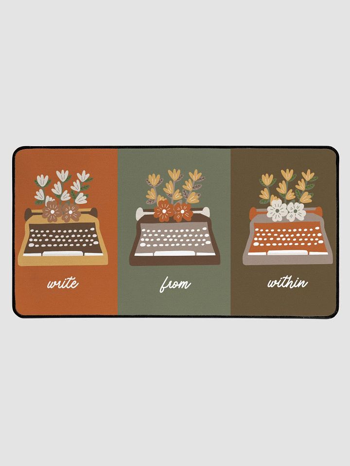 Write From Within Vintage Floral Typewriter Desk Mat product image (2)