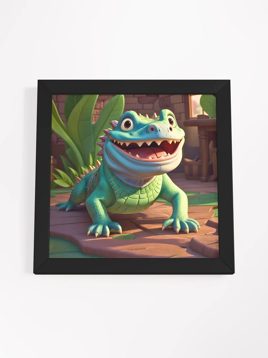 Endangered Species - Mexico - Morelet´s Crocodile Eco-Friendly Ayous Wood Framed Poster product image (4)