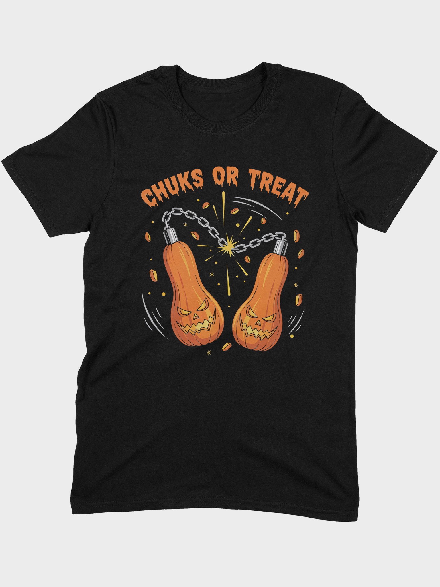 Halloween Pumpkin Nunchucks T-shirt product image (1)