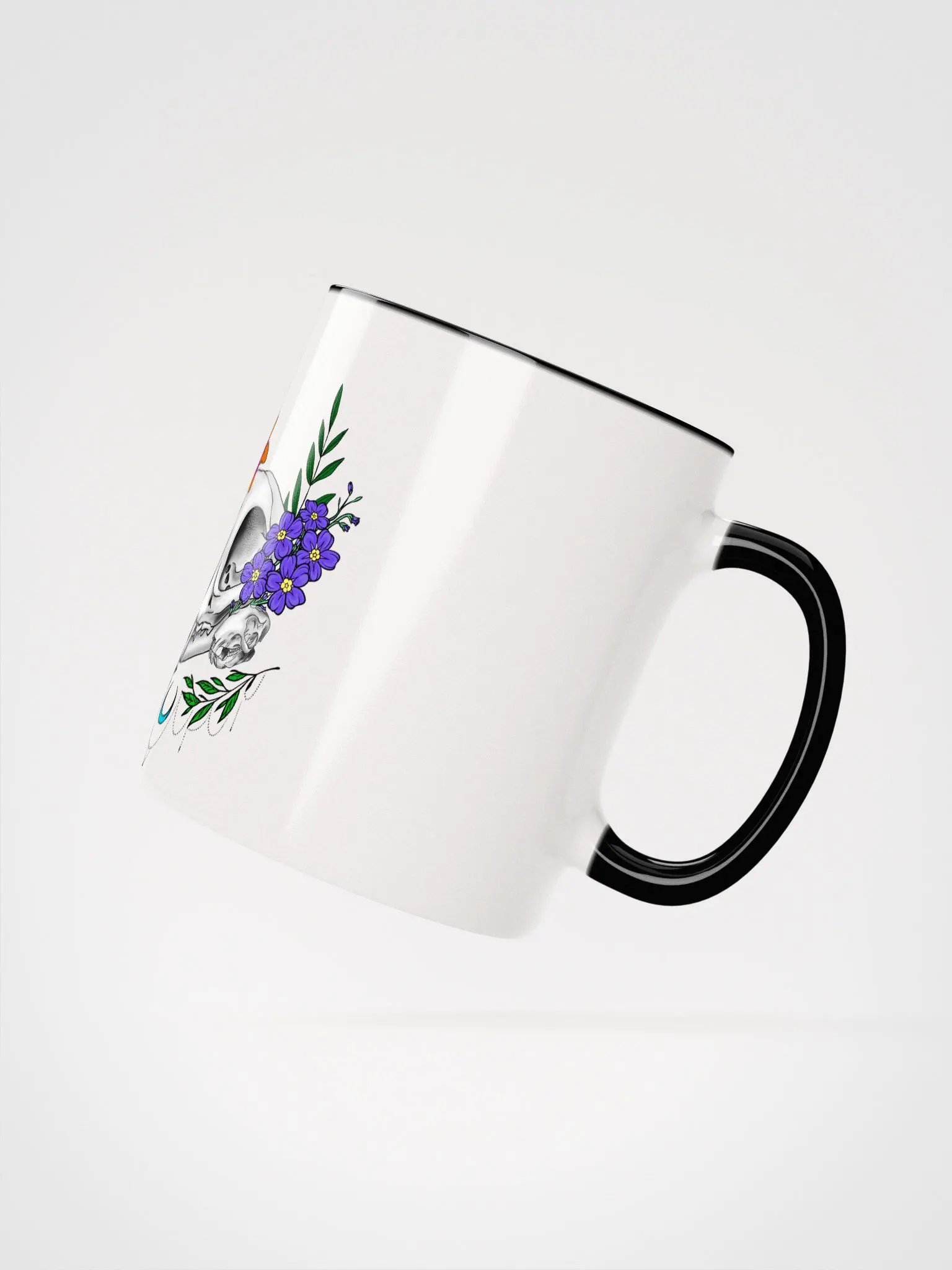 Floral Rat and Cat Skulls Mug product image (3)
