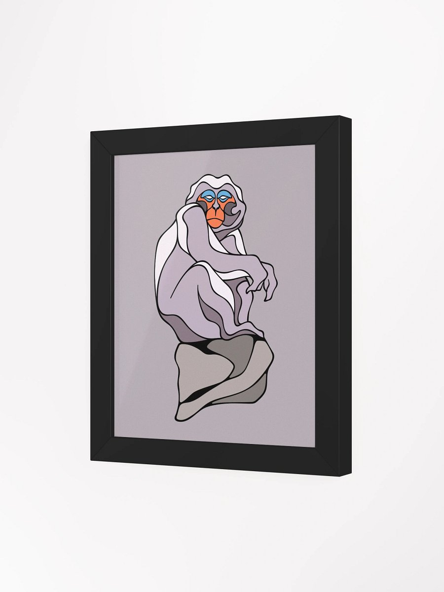 Haughty Macaque - Framed Rectangle Poster product image (3)