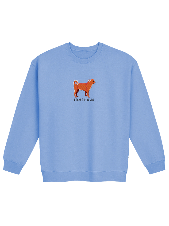 Pocket Piranha Sweatshirt (Embroidered) of a Chihuahua(Red) product image (9)