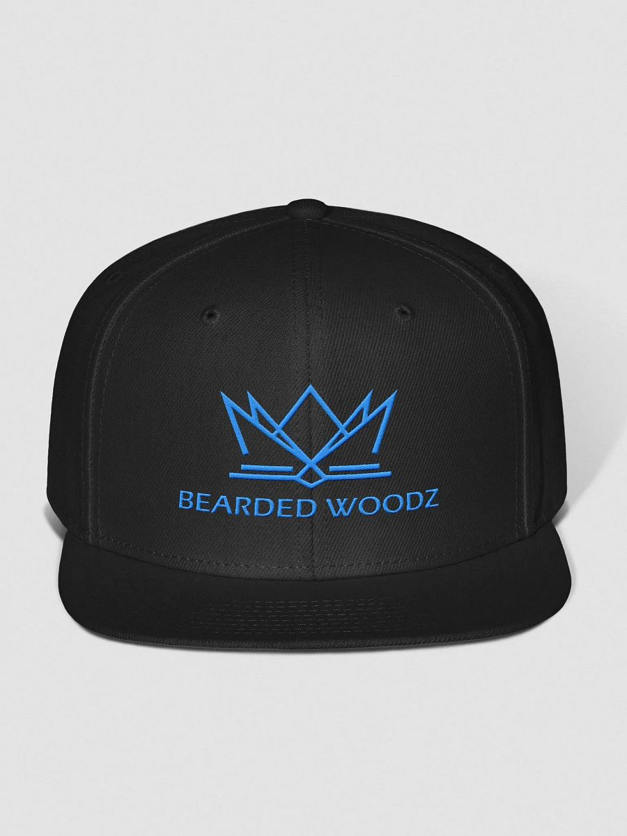 Bearded Woodz Snapback Cap (Aqua/Teal Embroidery) product image (1)