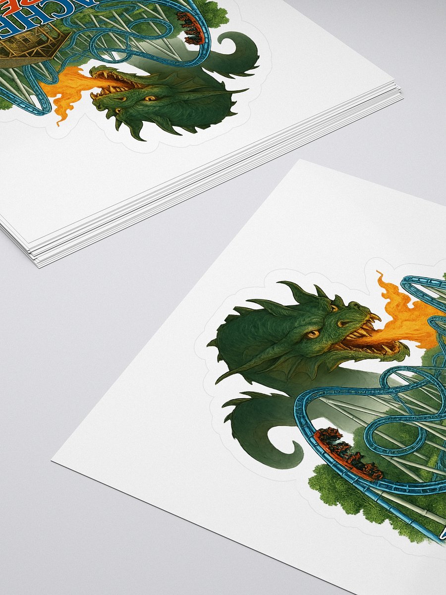 Drachen Fire Roller Coaster Kiss-Cut Stickers product image (4)