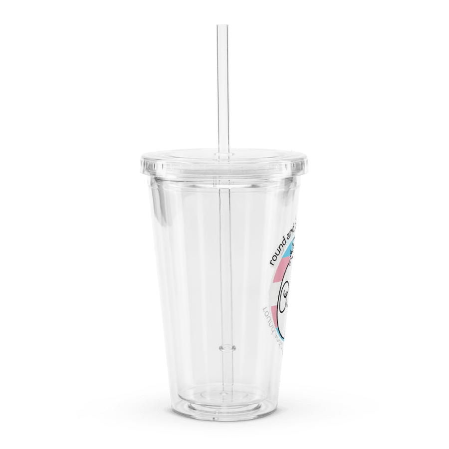 Round and Proud Manul Transgender Version - Transparent Cup & Straw product image (3)