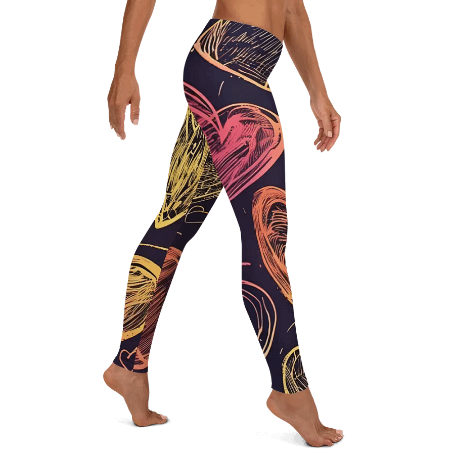 Leggings – Neon Hearts Print for Bold & Fun Style product image (11)
