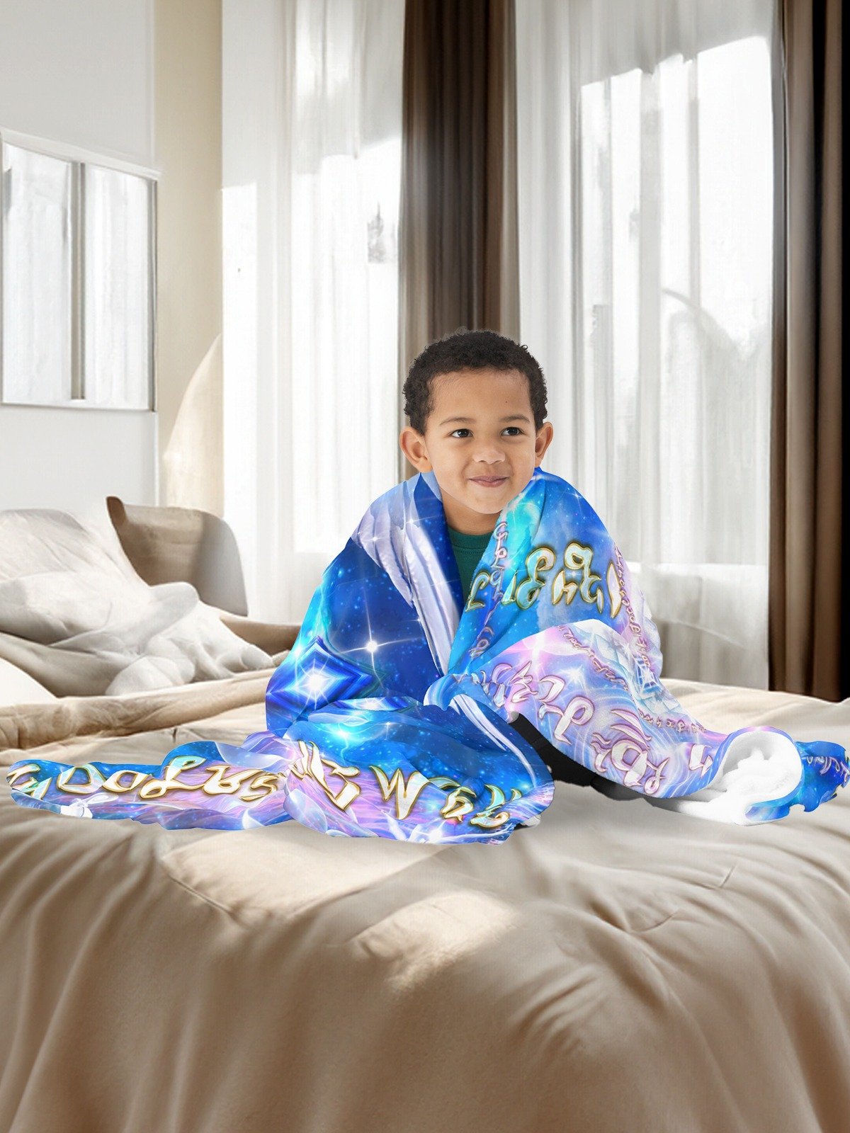 Angelic Diamond Light Light-Tech Fleece Blanket product image (3)