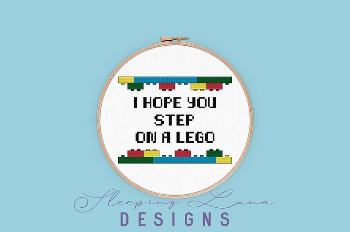 Step On A Lego - Cross Stitch Pattern product image (1)