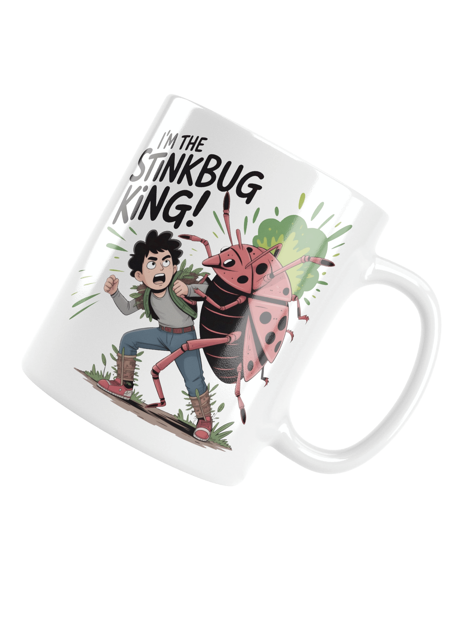 Stinkbug King White Glossy Mug product image (13)