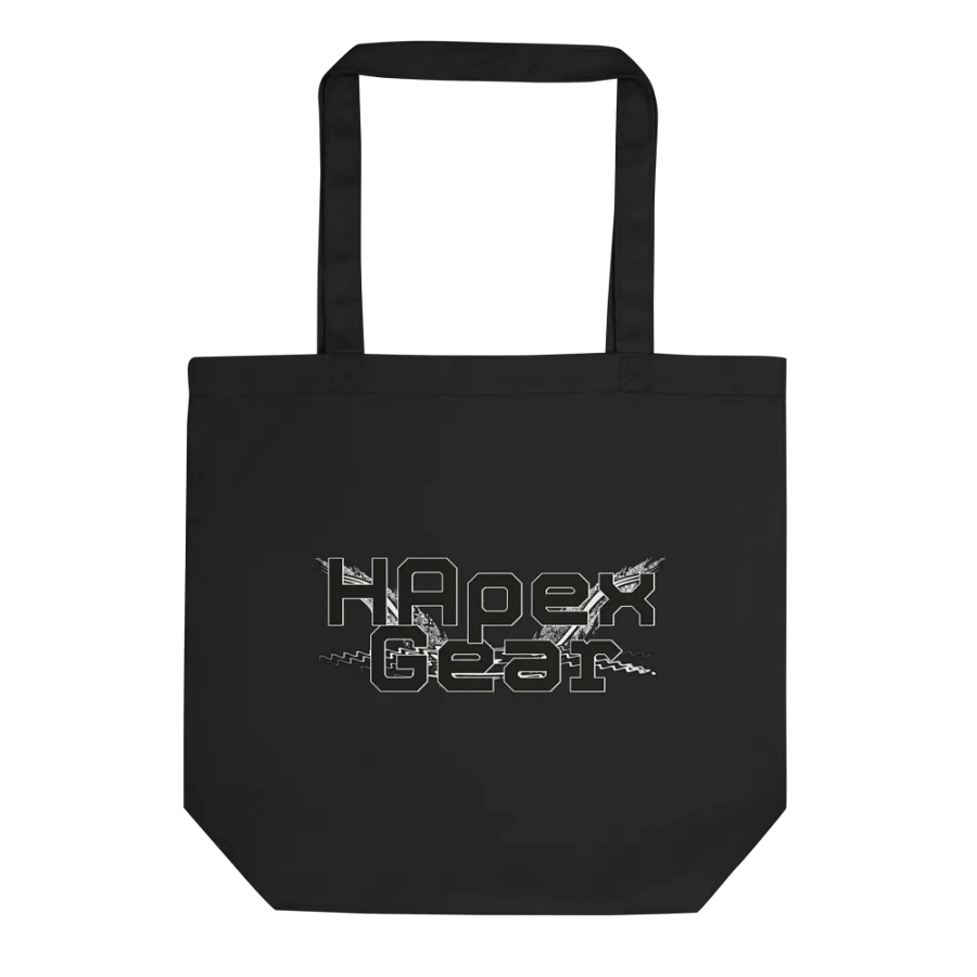 Eco-Friendly Tote Bag - Black HApex Gear White Logo product image (7)
