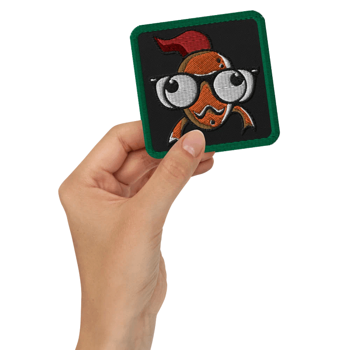 FEESH Logo Square Patch [green border] product image (2)