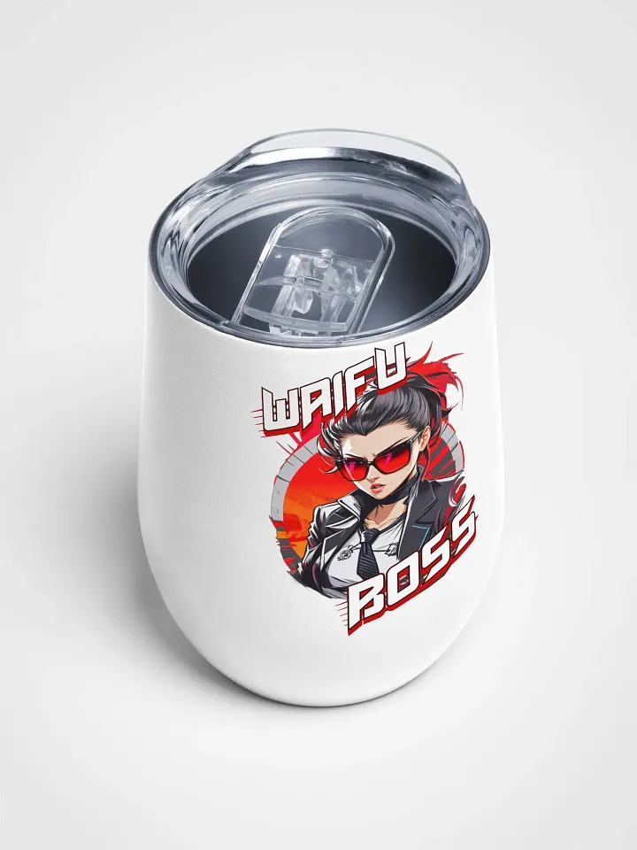 Waifu Boss v1 - Wine Tumbler Cup - 12 oz - High-Grade Stainless Steel product image (2)