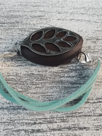 Teal Suede Bracelet | Handmade Accessory for Bellabeat Leaf Urban & Ivy product image (2)