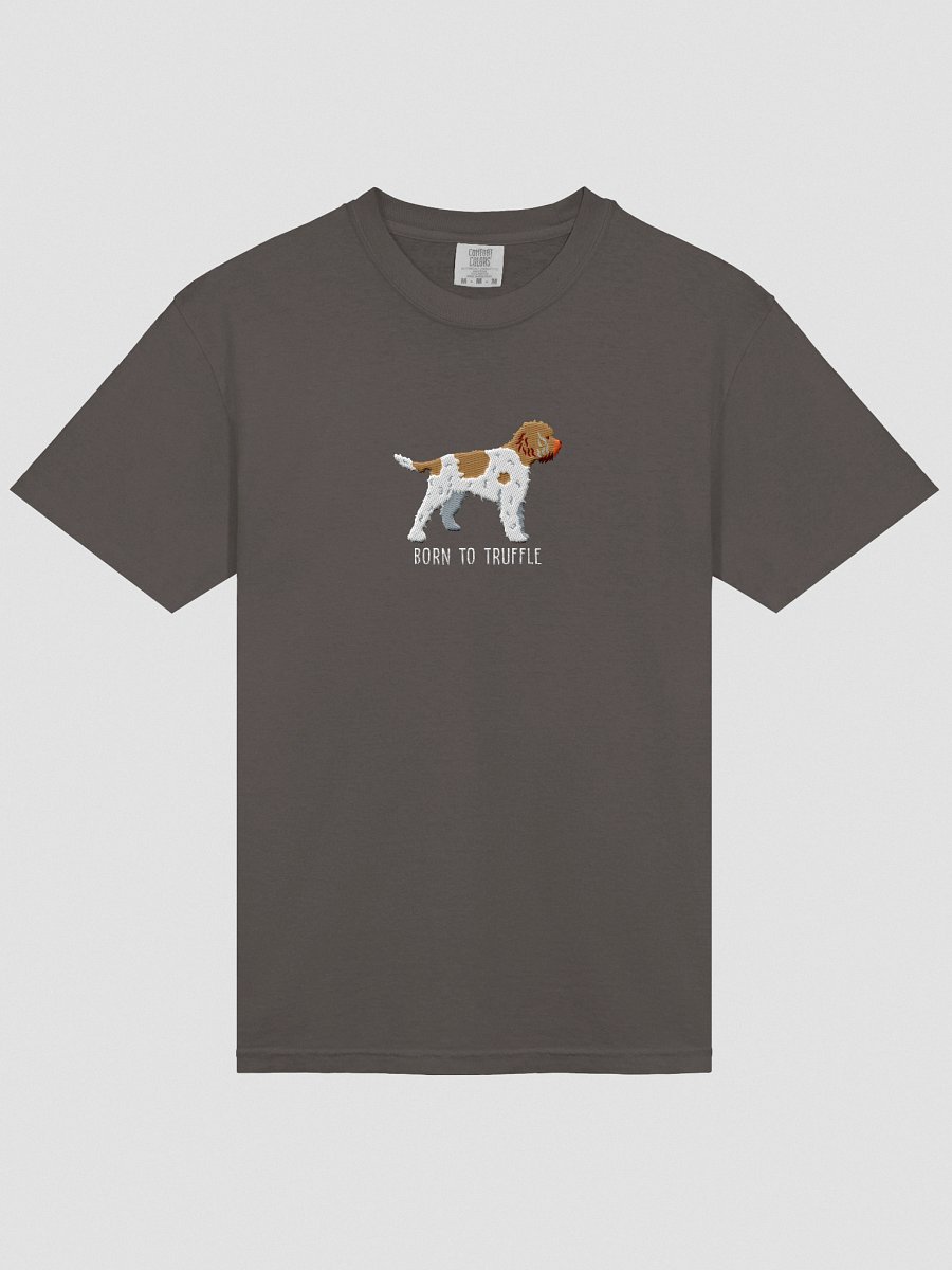 Born to Truffle T-Shirt(Embroidered) of a Lagotto Romagnolo(Brown & White) product image (13)
