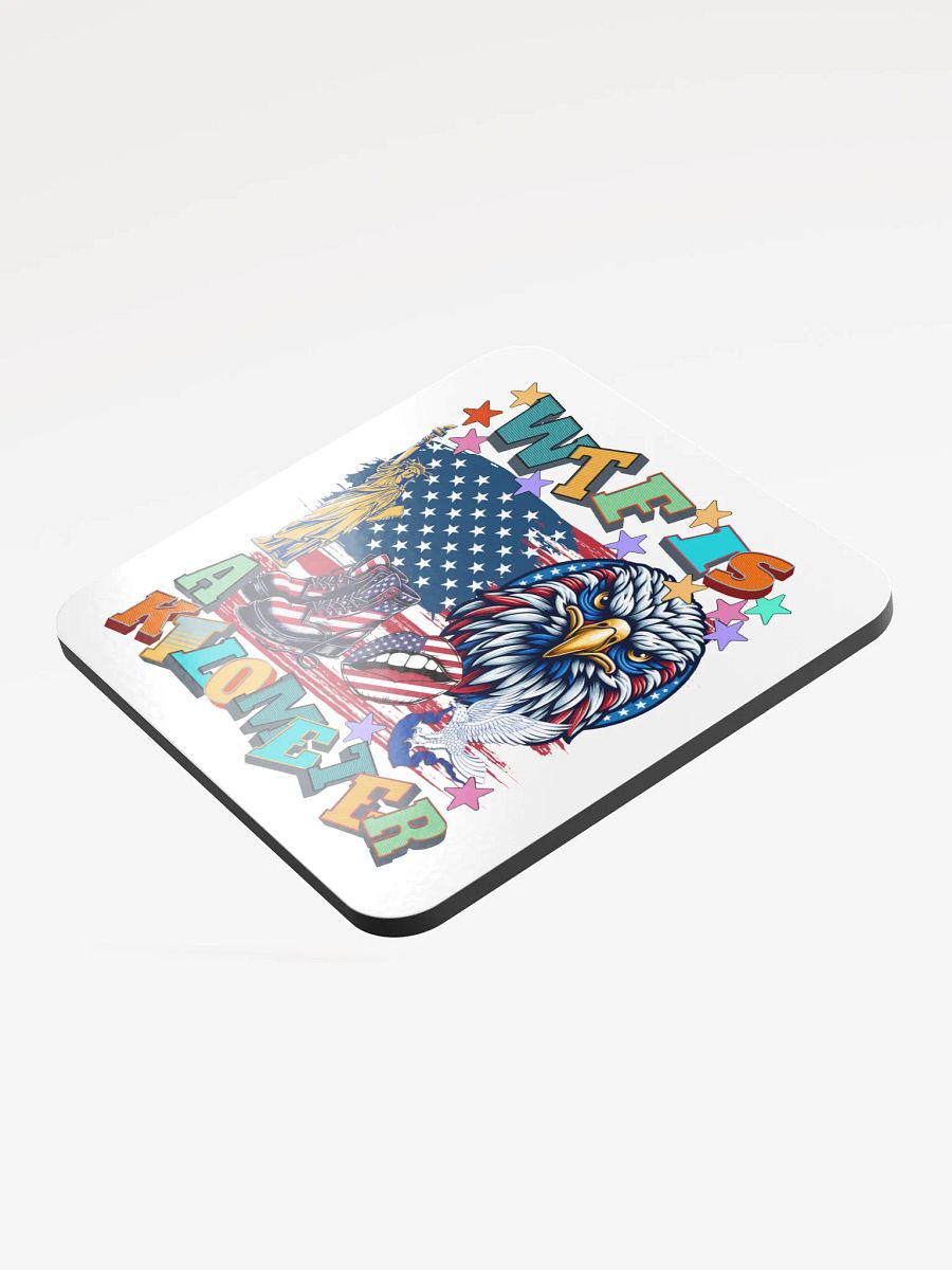 WTF Is A Kilometer Patriotic Cork Coaster product image (3)