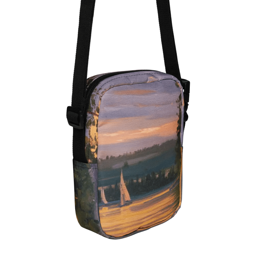Sunset Lake Sailing, Utility Crossbody Bag product image (3)