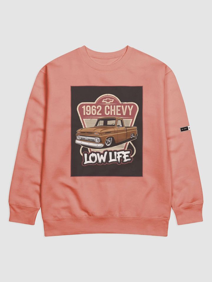 "1962 CHEVY LOW LIFE" premium cotton sweatshirt product image (1)