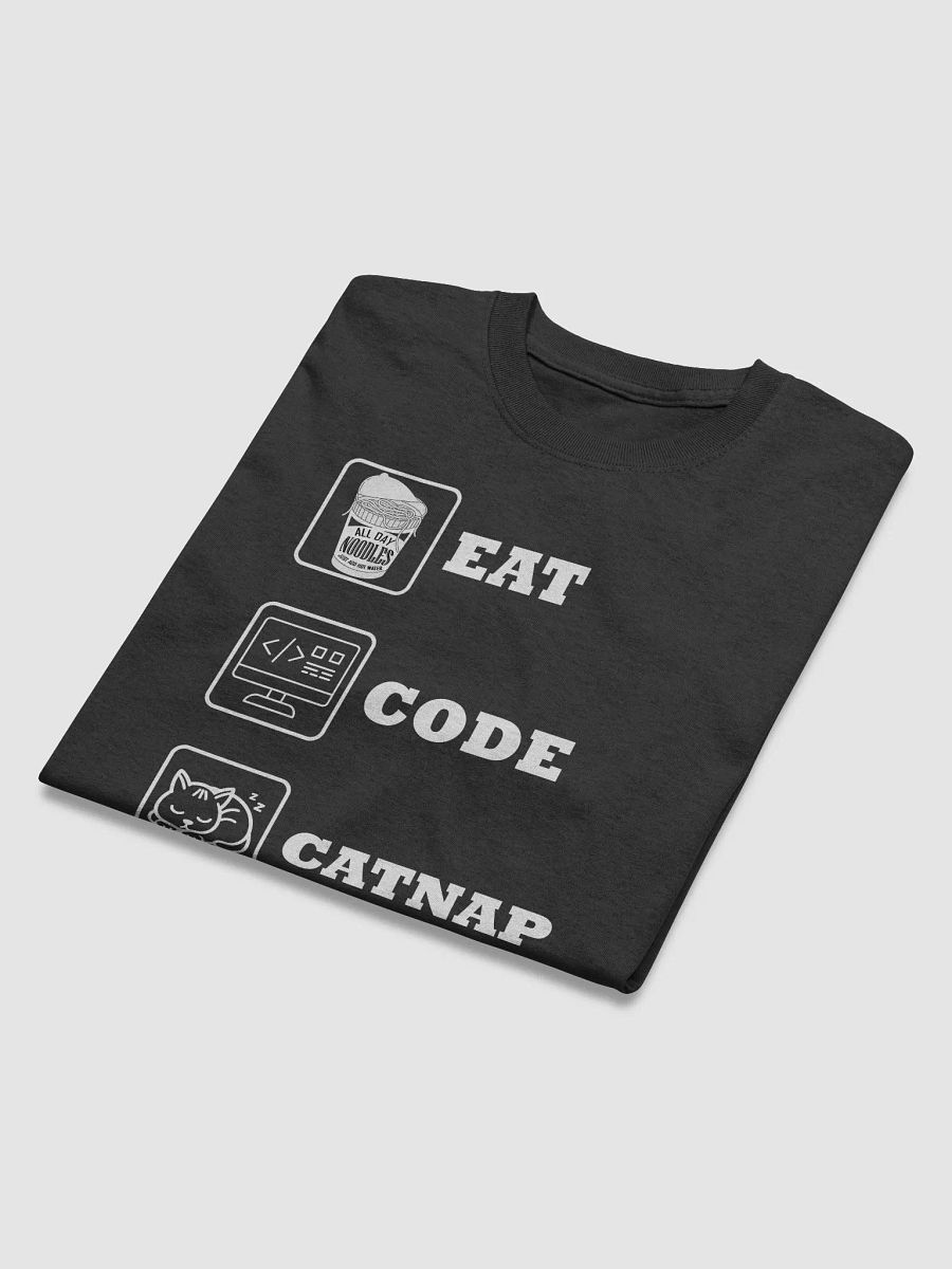 "Eat, Code, Catnap, Repeat" Funny Coder and Cat Person T-Shirt product image (7)