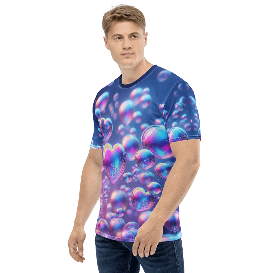 Prismatic Bubble Bliss Tee - Shimmering Dreamscape Art product image (3)